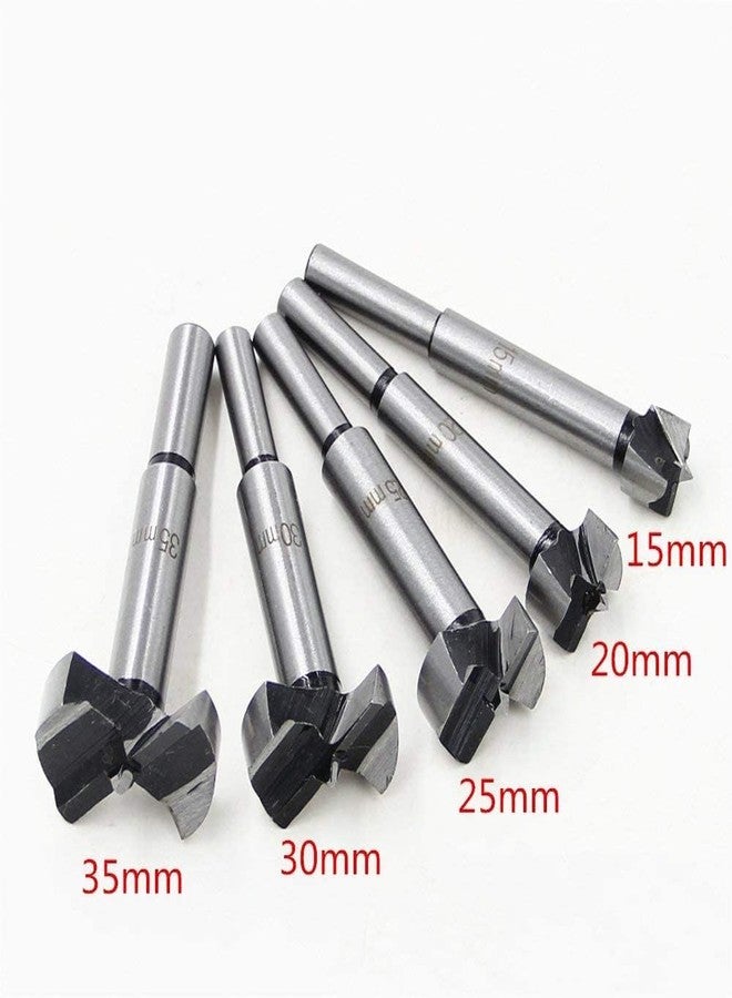 Artnery Tools Hinge Boring Forstner Straight Steel Drill Bit Set Carbide Tipped for Wood and Plywood (Sizes: 15, 20, 25, 30, 35 mm) - Image 2